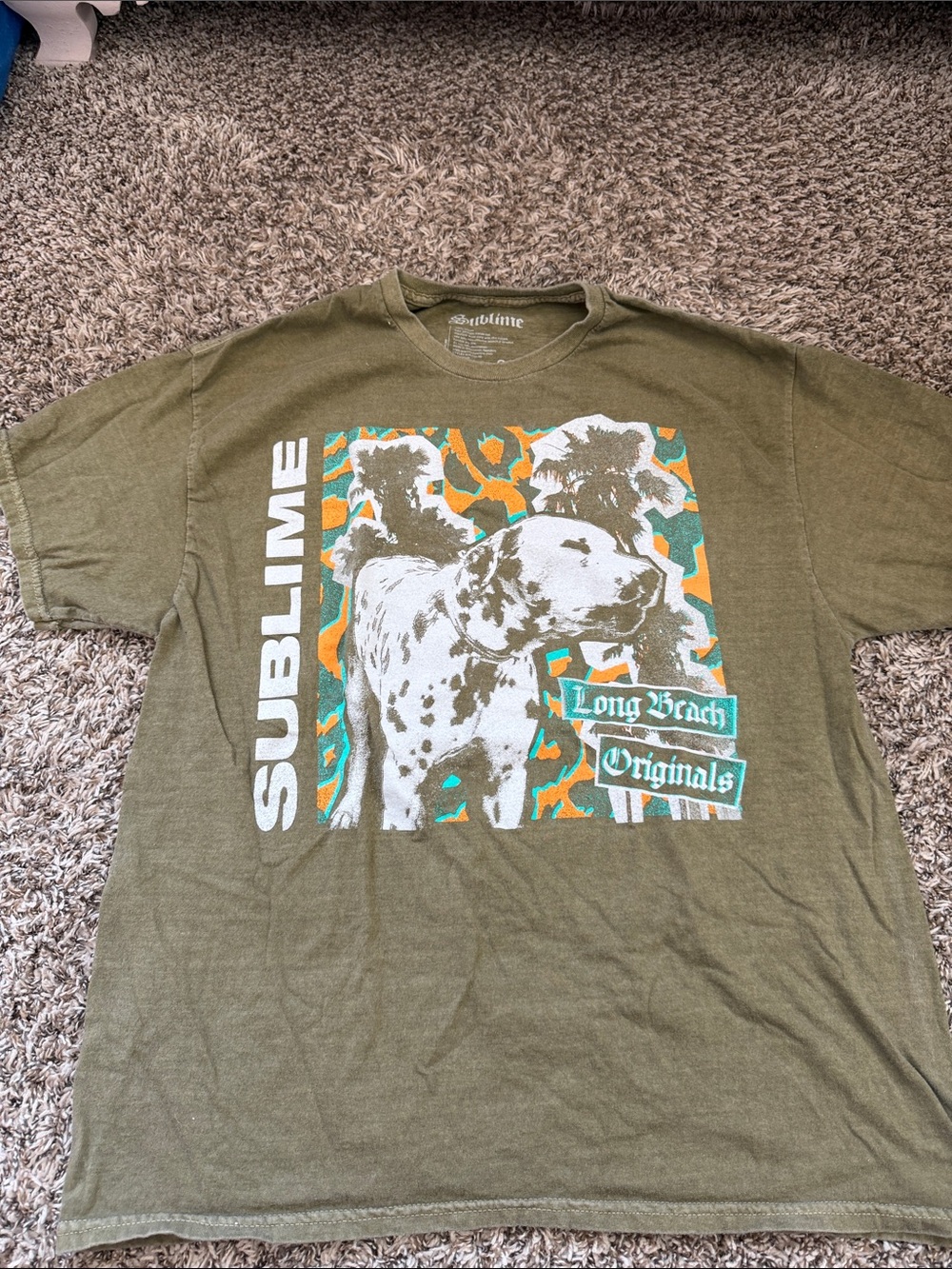 Sublime Olive Short Sleeve Graphic Tee - Long Beach Originals